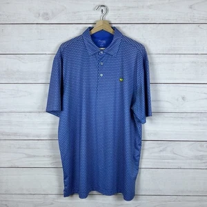 Masters Tech Golf Poloshirt Herren Large Blau Performance Augusta All Over Print - Bild 1 von 6
