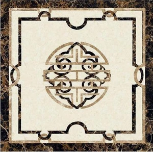 Pietra Dura Art Beistelltischplatte mit Royal Look | Quadratische Marmor Couchtischplatte - Bild 1 von 4