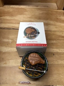 Hallmark Ornament Seasoned Greetings 2016 Grilling BBQ Grill Steak Light - Picture 1 of 12