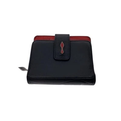 Christian Louboutin ​​​​​​​PALOMA MINI WALLET Authentic Bifold Logo Purse Black - Image 1 of 4
