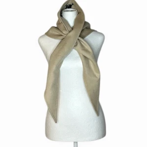 Zara OS Dreieck BANDANA MIT WOLLE Beige Camel Wollmischung Schal - Bild 1 von 2