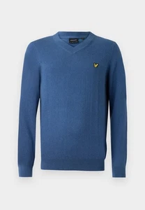 LYLE & SCOTT COTTON MERINO V-NECK JUMPER DEEL WATER, NEW! MOD-SKINHEAD-CASUAL - Foto 1 di 2