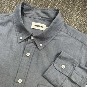 Taylor Stitch The Jack Everyday Oxford Shirt Mens L 42 Smoke Gray Blue Chambray - Picture 1 of 23