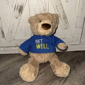 Gund Teddy Bear “Get Well” Blue T Shirt 12” Bear - Picture 1 of 7