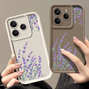 Silicone Lavender Case For Xiaomi 14T 13T Poco X6 Redmi Note 14 13 12 Pro Cover - Picture 1 of 17