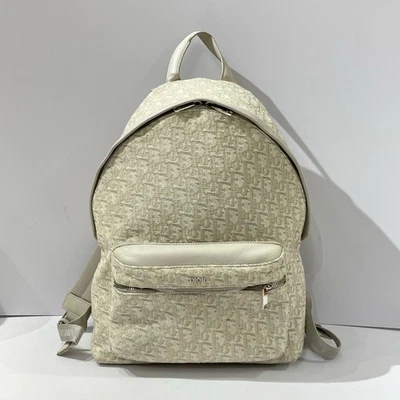 Рюкзак Dior Rider классический с вышивкой холщовый из телячьей кожи бежевый - Изображение 1 из 4