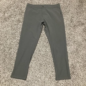 Lululemon ABC Pants Mens Size 40 Slim Fit 5 Pockets Green Performance LM5AEY - Picture 1 of 7