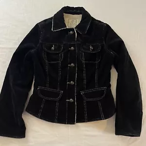 For Joseph Fortune Corduroy Cropped Jacket Sherpa Fleece Lining Women's Small - Picture 1 of 9