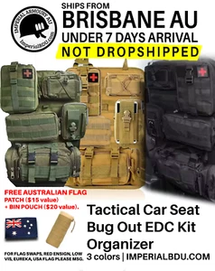Tactical Car Seat Back Organizer Bug Out Bag Molle EDC - 5 DAY AUS / 12 DAY USA - Picture 1 of 7