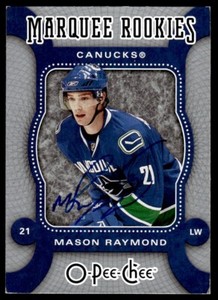 2007-08 O-Pee-Chee AUTO Mason Raymond Rookie Vancouver Canucks #596