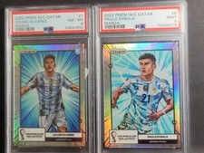 2022 PRIZM WORLD CUP #1 JULIAN ALVAREZ MANGA ARGENTINA PSA 8 Paulo Dybala 9  #8