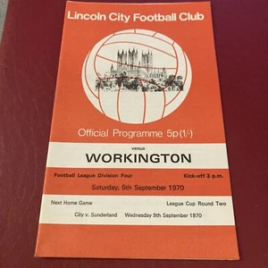 Lincoln City V Workington 1970/1 - Picture 1 of 2