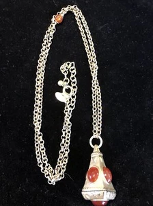 Chicos sehr selten goldfarben matt Karneol Anhänger Statement Halskette 38" - Bild 1 von 7