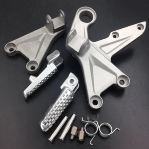 For Honda CBR1000RR 2008-2018 Silver Front Rider Foot Peg Rest Bracket Rearsets - Picture 1 of 5