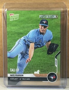 2020 TOPPS NOW Postseason #PS102 NATE PEARSON BLUE JAYS CALL-UP RC Print Run 673