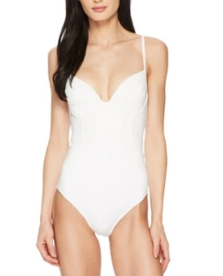 Proenza Schouler White Solids Underwire One Piece Swimsuit Size Medium L44209 - Image 1 of 2