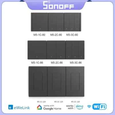 SONOFF M5 SwitchMan WiFi Smart 80/86/120 Type Switch Smart Home 1/2/3 Gang EU/US