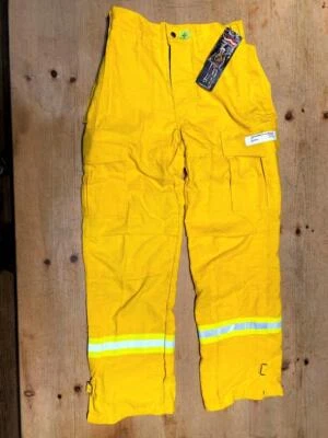 Crew Boss Nomex Wildland Fire Fighting Pants S30 Yellow Reflective 28x30 (g6) - Image 1 of 4