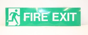 Fire Exit Safety Sign 600x150mm Screw Fixing or sticky pads/tape Commercial £3