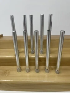 10x Aluminum Tobacco Bong Water Pipe Parts 4.5" Downstems 3/8" Female Threaded - Picture 1 of 4