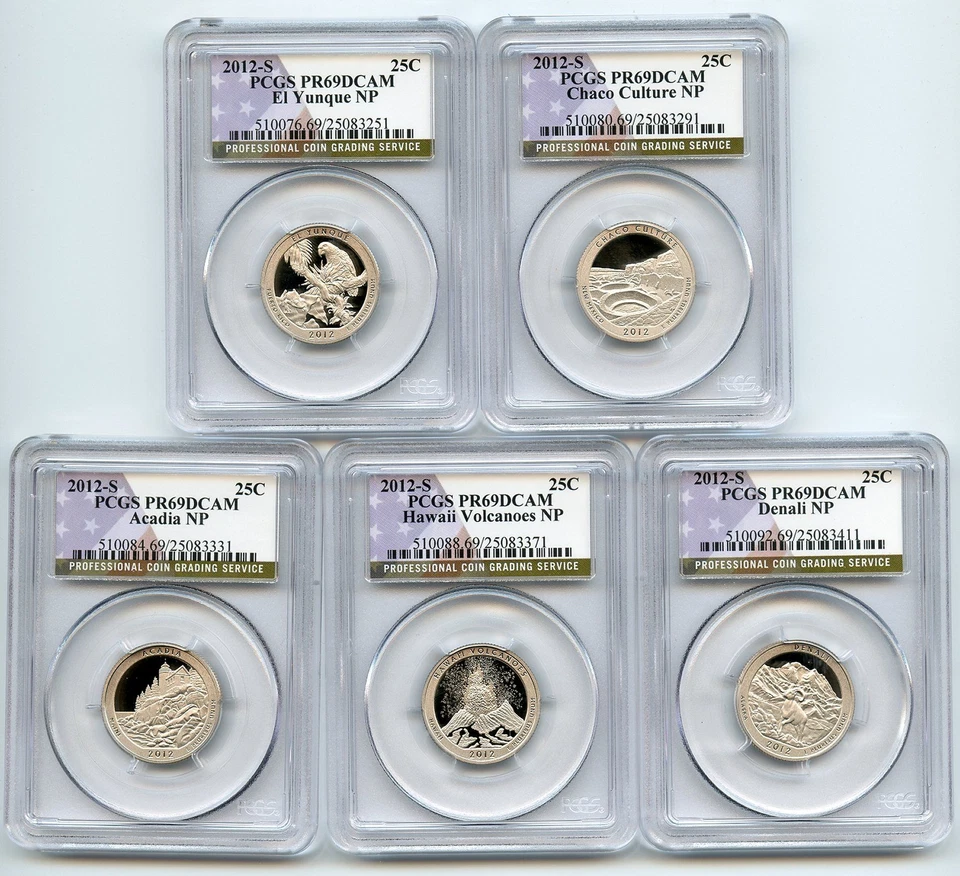 2012 S Clad National Parks Quarter Set PCGS PR69DCAM - Image 1 of 1
