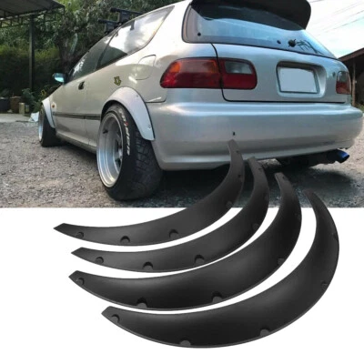 For Honda Civic Accord Wheel Arches Fender Flares Extra Over Wide Body Kit 4PCS - Image 1 of 4