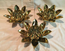Gold Flower Large Candle Holder (SET OF 3) BRAND NEW