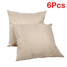 6Pcs 16''x16'' Linen Sublimation Blanks Throw Pillow Case Cushion Cover New