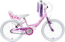 Kids Girls Bike Izzie 18" Wheel BMX Bicycle Single Speed Pink White Age 6+
