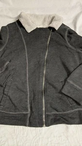 Abercrombie Kids girls sz. XL gray fleece lined zipper jacket. Soft, great quali - Picture 1 of 6