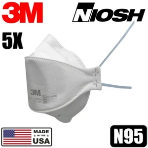 Paquete de 5 Cubierta de Máscara Facial NIOSH Desmontable con Respirador de Partículas N95 3M Aura 9205+ - Imagen 1 de 10