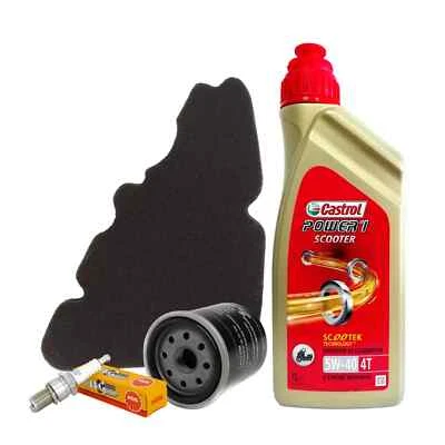 CASTROL/PIAGGIO/NGK KIT/TAGLIANDO CASTROL 5W40 FILTRO OLIO ARIA ORIGINALE CANDELA LIBERTY 125 150