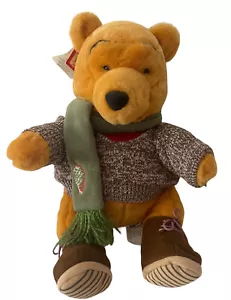 Disney Store Winnie Puuh Herbst Braun Pullover Schal Tannenzapfen Stiefel Herbst Neu - Bild 1 von 9
