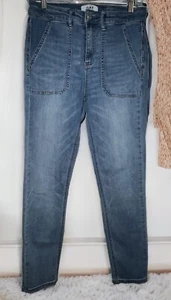 OAT New York Jeans Hi Rise Skinny Ankle patch pocket Size 28 medium wash stretch - Picture 1 of 7