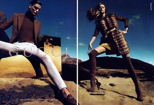 2010 Gucci Mert Alas & Marcus Piggott Raquel Zimmerman 2-page MAGAZINE AD - Picture 1 of 1