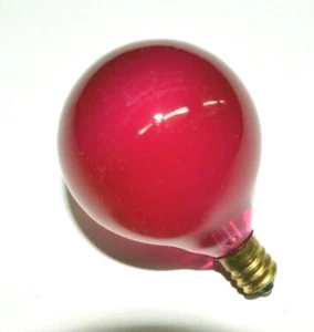25-PK Replacement Bulbs G40 E12 PATIO LIGHTS 5W PINK Frost Party Globes NEW - Picture 1 of 3