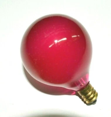 25-PK Replacement Bulbs G40 E12 PATIO LIGHTS 5W PINK Frost Party Globes NEW - Image 1 of 3
