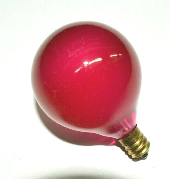 25-PK Replacement Bulbs G40 E12 PATIO LIGHTS 5W PINK Frost Party Globes NEW - Image 1 of 3