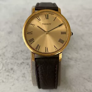 Vintage Tissot Manual Wind Gold Plated Roman Numeral Dial Watch - Picture 1 of 22