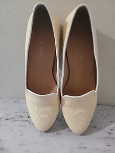 Jack Rogers Ginny Halbschuhe Damen 9,5 M, Beige Natur Rattan Slipper - Bild 1 von 12