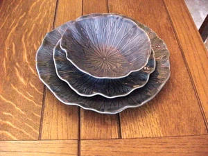 3 PC OF LOTUS METLOX POTTERIES USA HAND CRAFTED MADE IN CALIFORNIA - Picture 1 of 6
