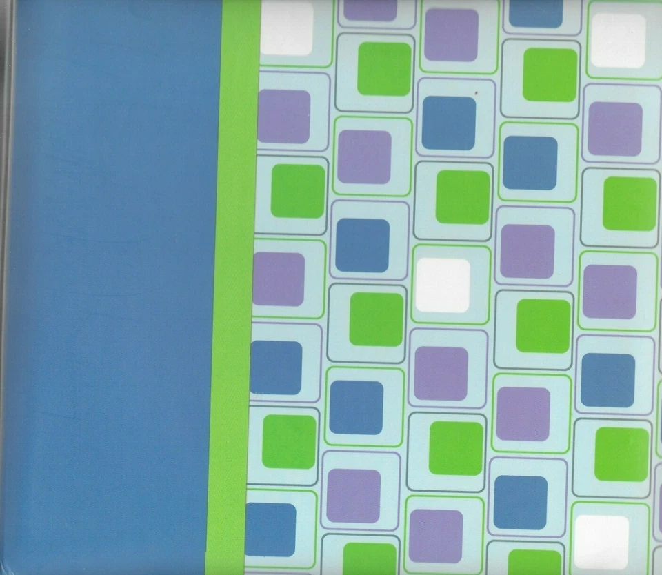 Álbum de recortes en blanco azul retro cuadrados recuerdos modernos adolescentes 8 x 8 20 páginas Foto 1 de 1