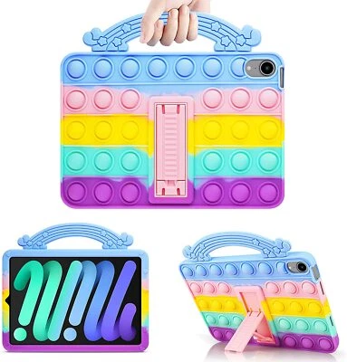Kids iPad Mini 6th Gen 8.3" Case Protective Cover Push Pop Bubble Stand & Handle - Image 1 of 4