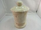 BEAUTIUFUL CREATIVE HOME GENUINE CHAMPAGNE MARBLE PEDESTAL CONTAINER