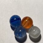 Vintage marbles   Set Of Four . 2 Blue, 1 Clear/white And 1 Orange