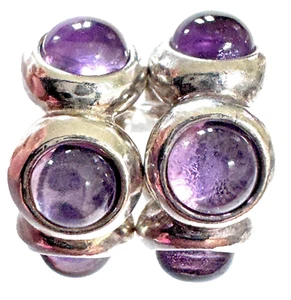 One Pandora Sterling Silver Amethyst Twilight Kiss Charm Bead 790538AM - Picture 1 of 13