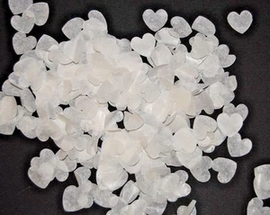 WHITE Wedding Confetti - Bio degradable hearts - Brides favourite - add cones? - Picture 1 of 12