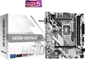 ASRock Carte Mère ASRock H610M-HDV/M.2+ DDR5 (Intel LGA 1700) Micro ATX - Picture 1 of 11