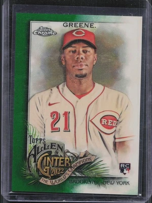 2022 Topps Allen & Ginter Chrome Hunter Greene #209 Rookie Green Refractor /99 - Image 1 of 2