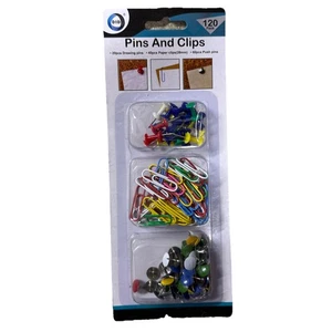 Set cancelleria mista 120 pezzi spille fermacarte spille da disegno casa ufficio - Foto 1 di 3
